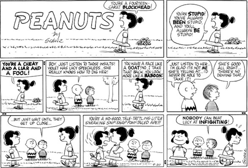 Illustration for article titled Over The Years, Violet From Peanuts Was Defined Only By Her Cruelty